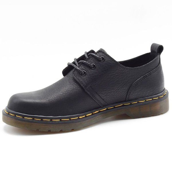 Martin boots men's top layer cowhide low top casual men's shoes leather shoes new wear-resistant work clothes shoes 