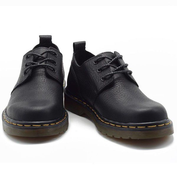 Martin boots men's top layer cowhide low top casual men's shoes leather shoes new wear-resistant work clothes shoes 