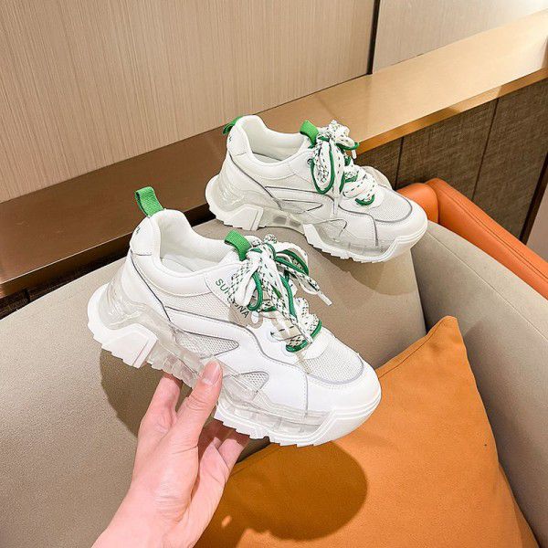 Spring and summer new style explosive street dad shoes, women's breathable women's shoes, versatile thick soles, trendy sports and casual shoes 