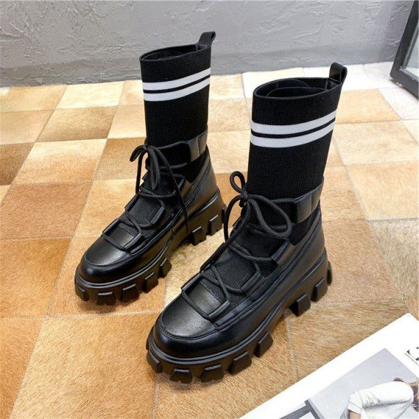 Thick Heel Thick Sole Woolen Boots Women's Boots Cross border Large Size Women's Boots 