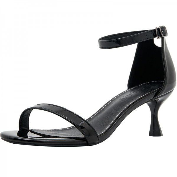 Comfortable soft leather fashionable single shoes for women in spring and summer, new sexy high heels for women in slim heels 