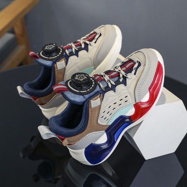 Spring New Men's Mid size Big Boys' Colored Leathe...