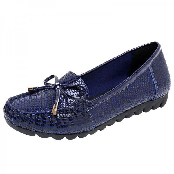Women's Genuine Leather Versatile Summer Breathable Retro Flat Bottom Women's Single Shoes New Mom's Shoes 