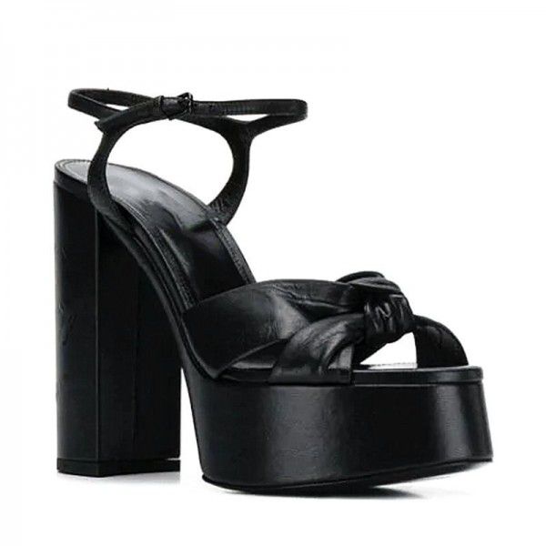 High heeled sandals with Roman straps and thick heel waterproof platform 