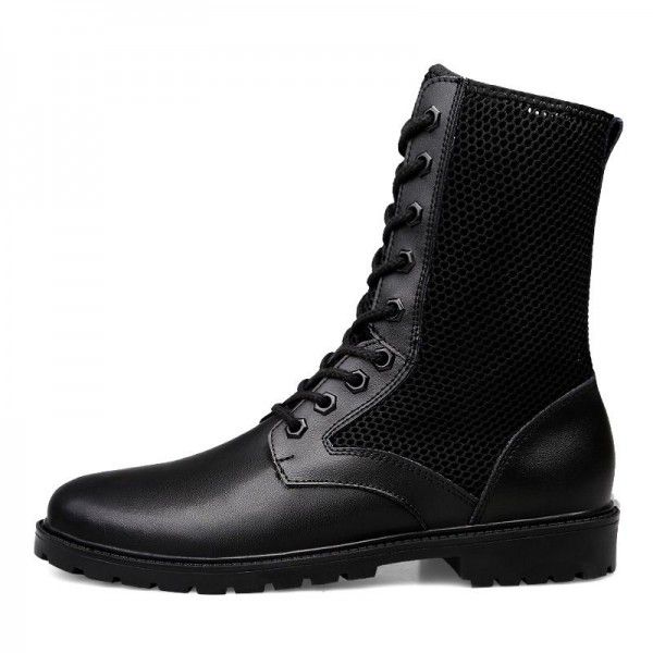 Men's Martin boots, men's British trend, men's boots, zippered mid length boots, vintage breathable leather boots, high top shoes, trendy 