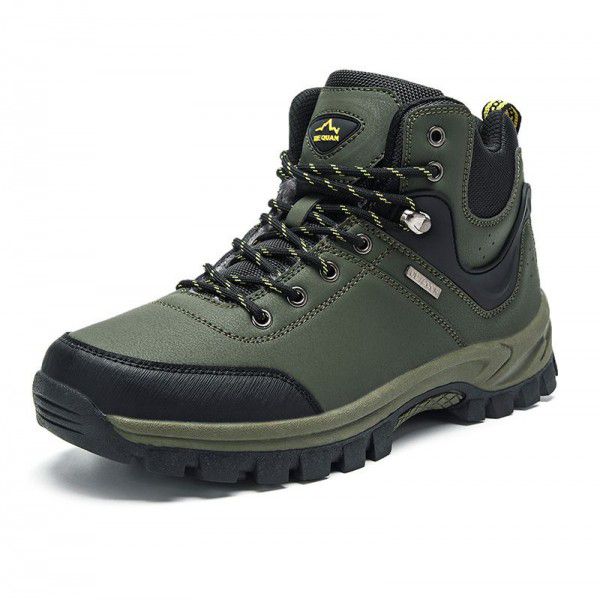 Autumn Oversized Mountaineering Shoes Men's Outdoor Keystep Travel Shoes Oversized plush insulated cotton shoes Cross border casual shoes Men 