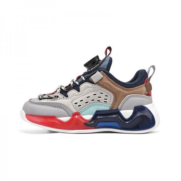 Children's sports shoes, boys' retro fashion running shoes, teenagers' basketball shoes, breathable boys 