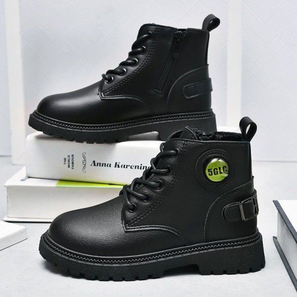 Children's Martin Boots Autumn New Boys' Vintage English Style Short Boots Girls' Fashion Boots Mid size Children's Shoes 