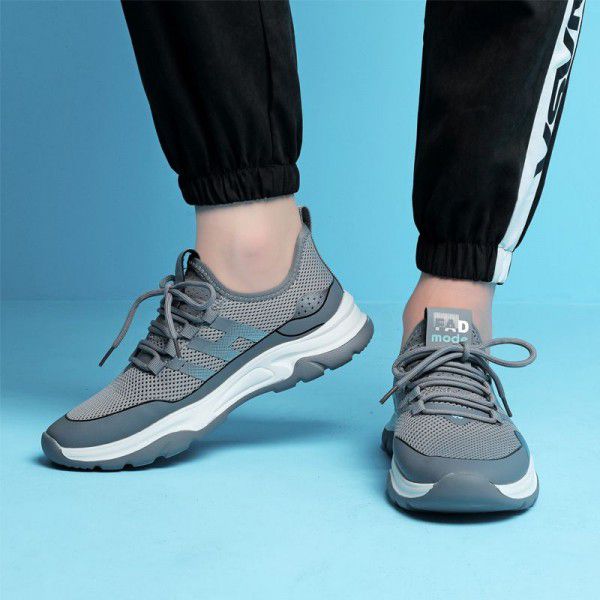 Lightweight and thin mesh shoes, summer breathable men's shoes, new fashion trends, men's casual sports mesh shoes 