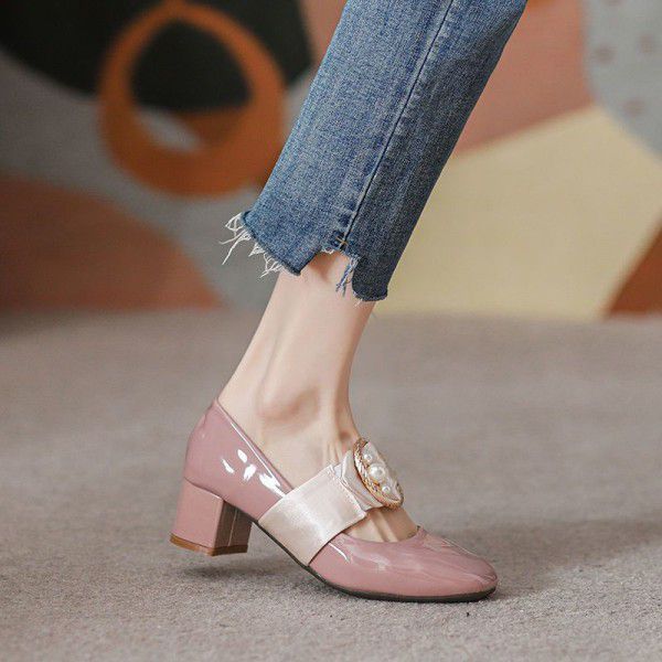 French Vintage High Heels Women's Spring New Mary ...