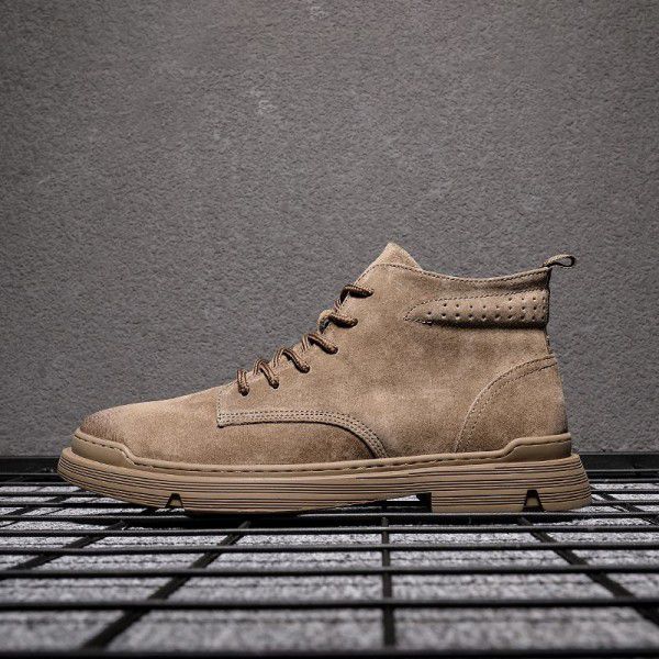 Men's Martin Boots, Men's Genuine Leather Boots, Casual Trend, High Help Work Wear Shoes, Single Boots, Spring New Men's Shoes 