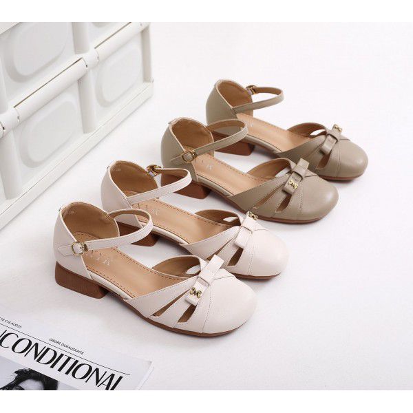 Women's Summer Single Shoes New Genuine Leather Ho...