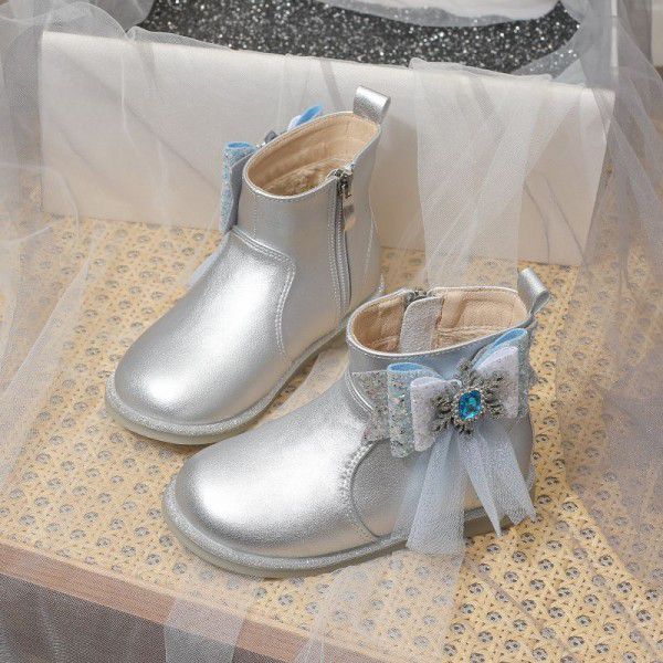 Girls' Short Boots Autumn New Children's Single Bo...
