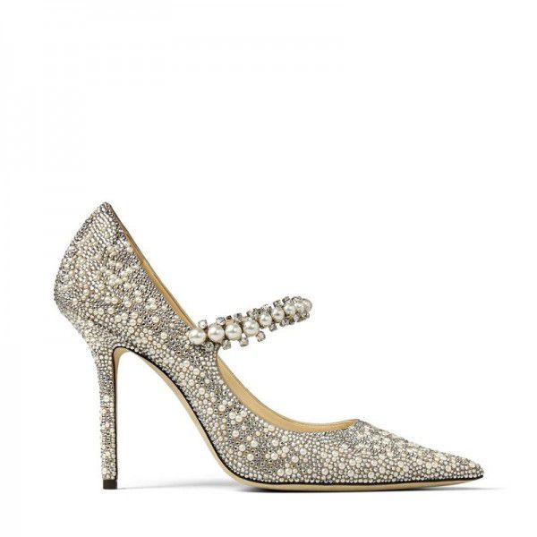 New High Heel Pointed Wedding Shoes Crystal Shoes ...