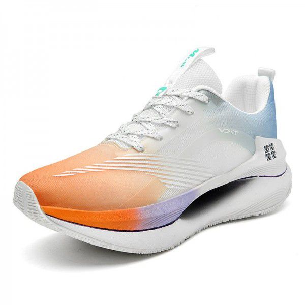 Popcorn Outdoor Sports Korean Edition Fashion Couple Casual Running Large Air Cushion Woven Men's Shoes 